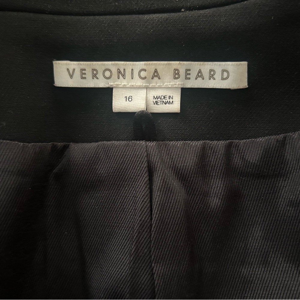 Veronica Beard Miller Dickie Jacket 16 Double Breasted Black with Silver Buttons - Picture 7 of 8
